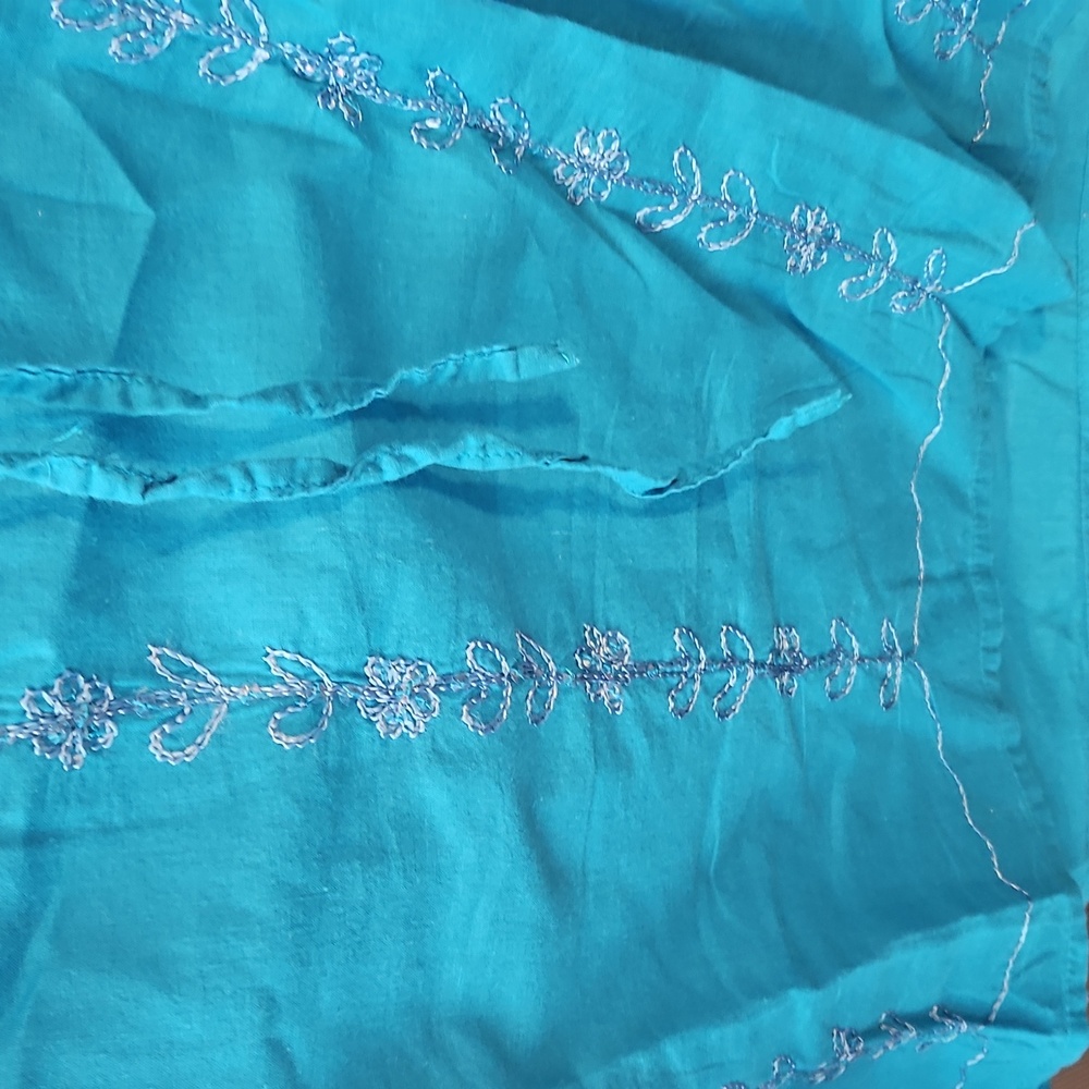 Max Mehra Blue Embroideref Tunic M - Picture 6 of 6